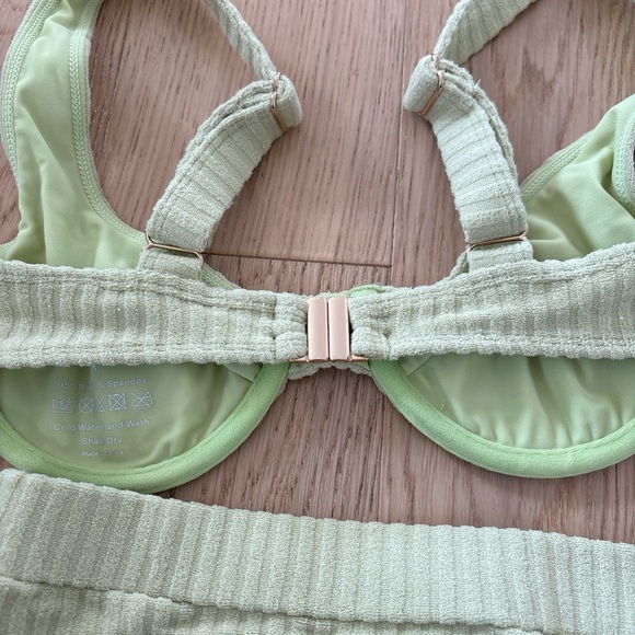 Women's Ribbed Intimates Set - Light Green - Picture 2 of 4